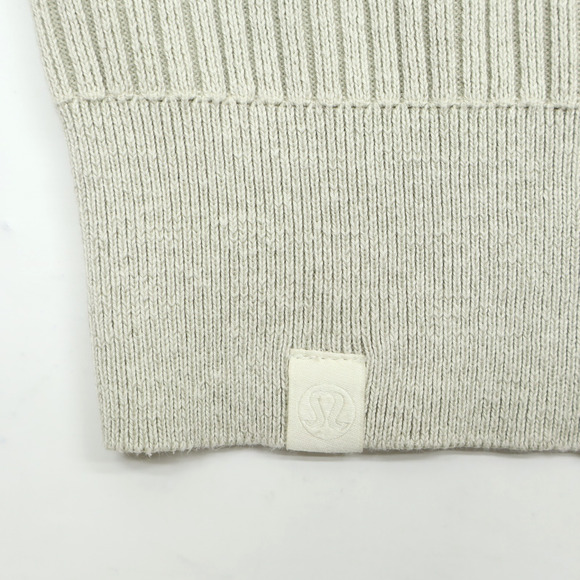 Lululemon Women's Cotton Blend Ribbed Long Sleeve Sweater Bone/Off White Sz S - Picture 4 of 8